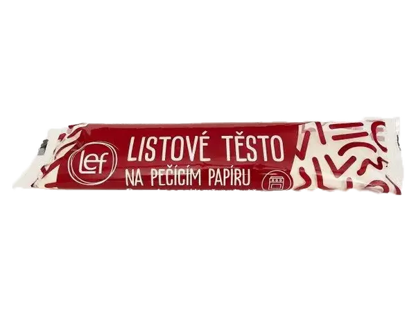 Listové těsto na pečícím papíru
